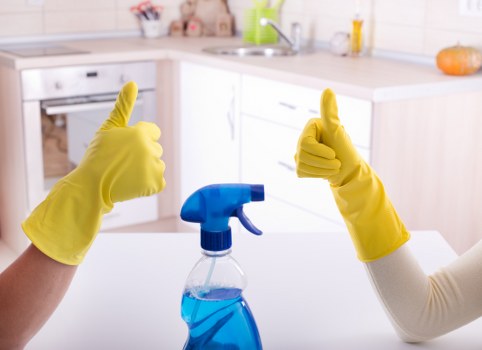 Professional move out cleaning in a kitchen
