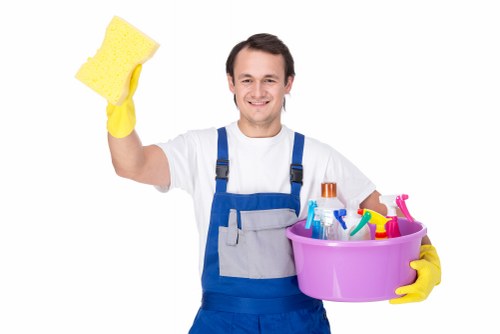 Daily office cleaning of desks and shared surfaces