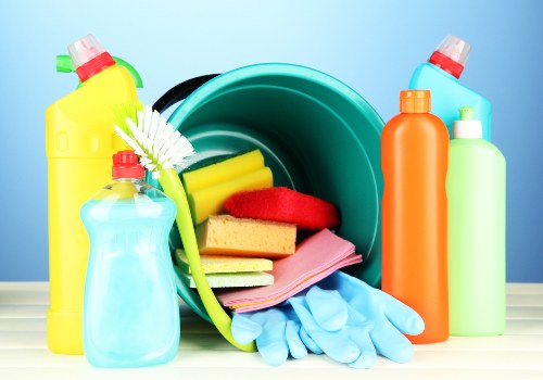 Detailed post-construction cleaning of kitchen surfaces and fixtures